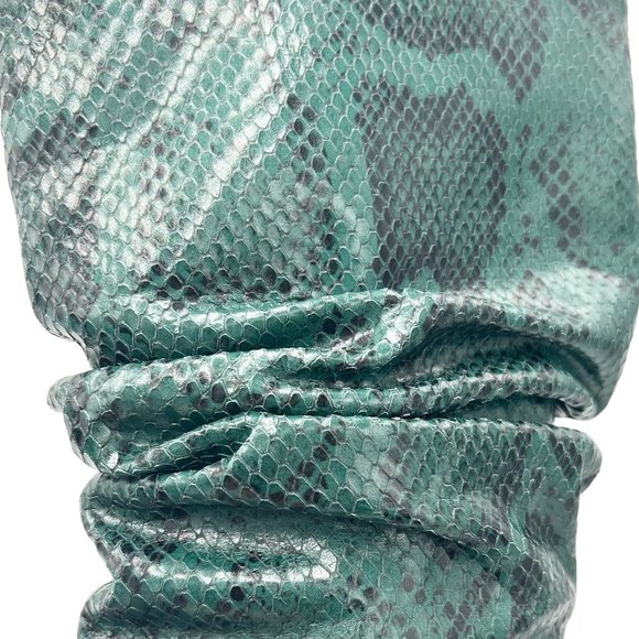 Paris Texas Slouch Snake Effect Python Embossed Heeled Boots - Picture 11 of 14